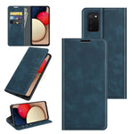 Per Samsung Galaxy A03s Custodia in pelle con ventosa magnetica per affari retro-pelle con supporto, slot per carte e portafoglio, For Galaxy A03s 164mm