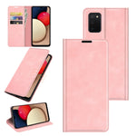 Per Samsung Galaxy A03s Custodia in pelle con ventosa magnetica per affari retro-pelle con supporto, slot per carte e portafoglio, For Galaxy A03s 164mm