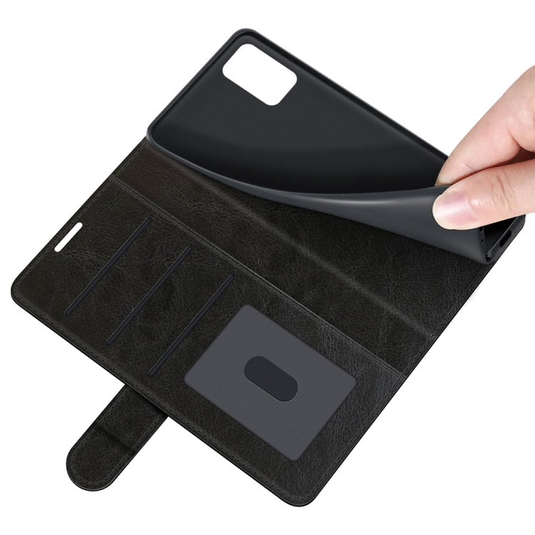Per Samsung Galaxy A03S R64 Texture Custodia protettiva a vibrazione orizzontale singola con supporto e slot per schede e portafoglio e cornice per foto, For Samsung Galaxy A03s 164mm