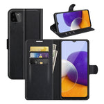 Per Samsung Galaxy A22 5G Litchi Texture Custodia protettiva a vibrazione orizzontale con supporto e slot per schede e portafoglio, For Galaxy A22 5G