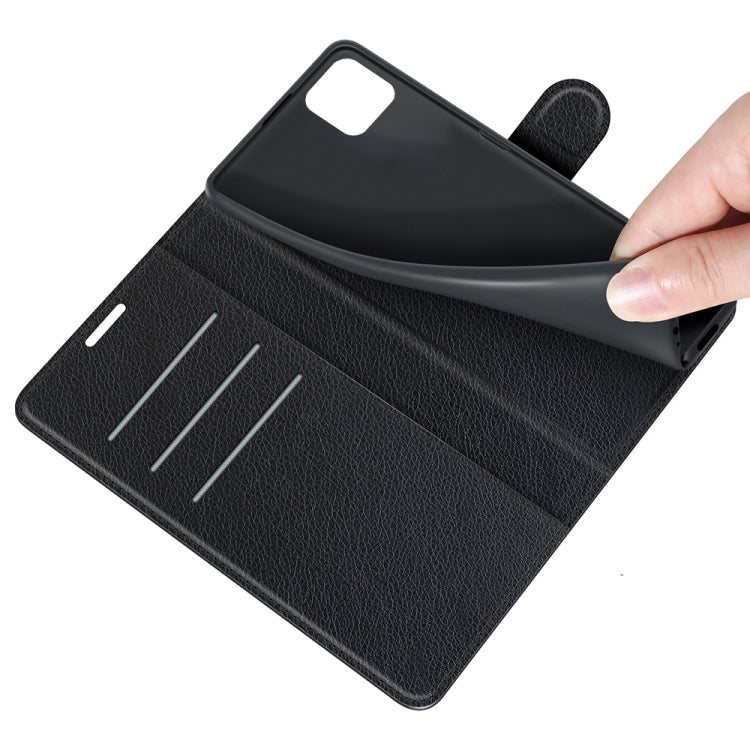 Per Samsung Galaxy A22 5G Litchi Texture Custodia protettiva a vibrazione orizzontale con supporto e slot per schede e portafoglio, For Galaxy A22 5G