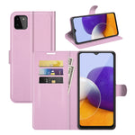 Per Samsung Galaxy A22 5G Litchi Texture Custodia protettiva a vibrazione orizzontale con supporto e slot per schede e portafoglio, For Galaxy A22 5G