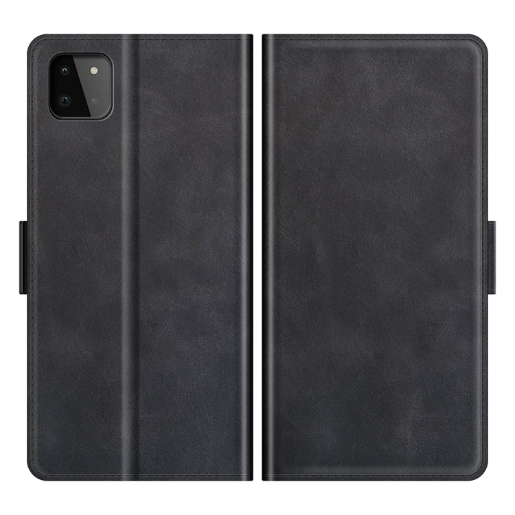 Per Samsung Galaxy A22 5G Custodia in pelle a vibrazione orizzontale con fibbia magnetica a doppio lato con supporto e slot per carte e portafoglio