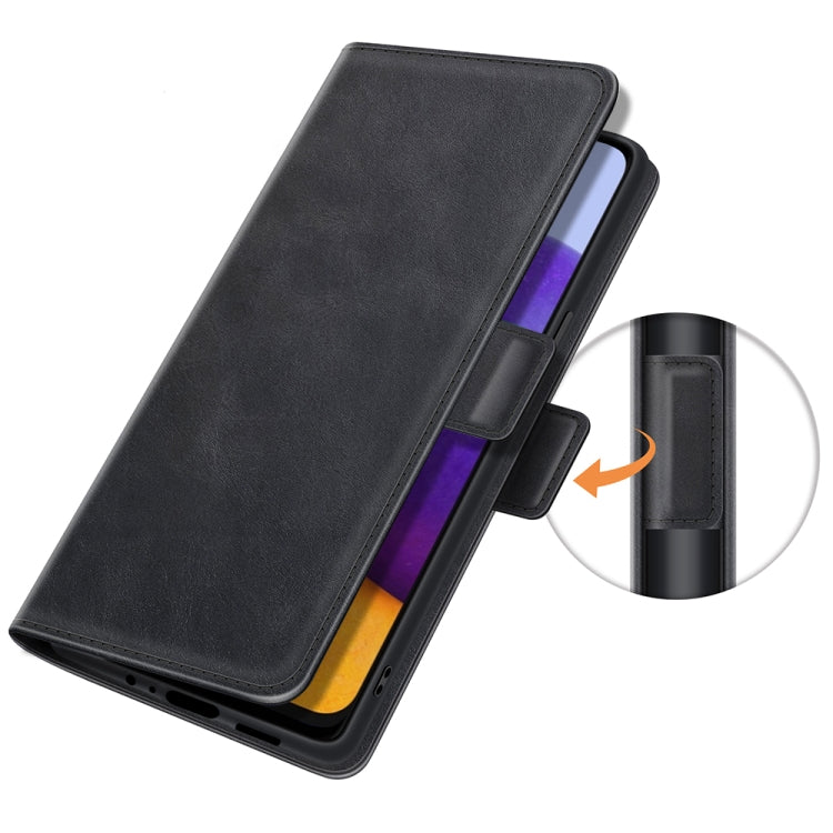 Per Samsung Galaxy A22 5G Custodia in pelle a vibrazione orizzontale con fibbia magnetica a doppio lato con supporto e slot per carte e portafoglio