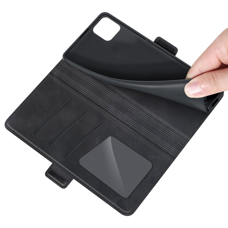 Per Samsung Galaxy A22 5G Custodia in pelle a vibrazione orizzontale con fibbia magnetica a doppio lato con supporto e slot per carte e portafoglio