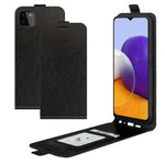 Per Samsung Galaxy A22 5G R64 Texture Custodia protettiva in pelle a vibrazione verticale singola con slot per schede e cornice per foto, For Galaxy A22 5G