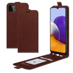 Per Samsung Galaxy A22 5G R64 Texture Custodia protettiva in pelle a vibrazione verticale singola con slot per schede e cornice per foto, For Galaxy A22 5G
