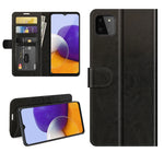 Per Samsung Galaxy A22 5G R64 Texture Custodia protettiva a vibrazione orizzontale singola con supporto e slot per schede e portafogli e cornice per foto, For Samsung Glaxy A22 5G