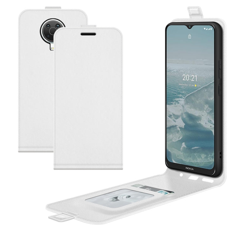 Per Nokia G10/G20 R64 Texture Custodia protettiva in pelle a vibrazione verticale singola con slot per schede e cornice per foto, For Nokia G10/G20