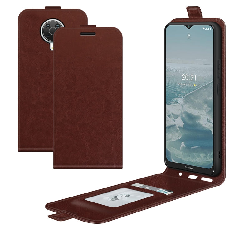 Per Nokia G10/G20 R64 Texture Custodia protettiva in pelle a vibrazione verticale singola con slot per schede e cornice per foto, For Nokia G10/G20
