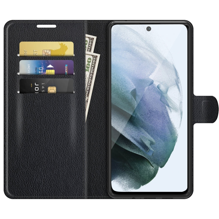 Per Galaxy S21 FE Litchi Texture Custodia protettiva a vibrazione orizzontale con supporto, slot per schede e portafoglio, For Galaxy S21 FE