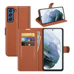 Per Galaxy S21 FE Litchi Texture Custodia protettiva a vibrazione orizzontale con supporto, slot per schede e portafoglio, For Galaxy S21 FE