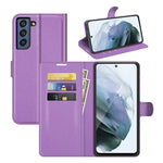 Per Galaxy S21 FE Litchi Texture Custodia protettiva a vibrazione orizzontale con supporto, slot per schede e portafoglio, For Galaxy S21 FE