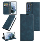 Per Samsung Galaxy S21 FE Custodia in pelle con ventosa magnetica da lavoro retro-pelle con supporto, slot per carte e portafoglio, For Samsung Galaxy S21 FE
