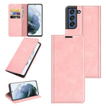 Per Samsung Galaxy S21 FE Custodia in pelle con ventosa magnetica da lavoro retro-pelle con supporto, slot per carte e portafoglio, For Samsung Galaxy S21 FE