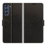 Per Samsung Galaxy S21 FE R64 Texture Custodia protettiva a vibrazione orizzontale singola con supporto e slot per schede e portafoglio e cornice per foto, For Samsung Galaxy S21 FE