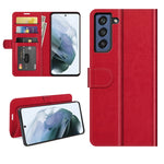 Per Samsung Galaxy S21 FE R64 Texture Custodia protettiva a vibrazione orizzontale singola con supporto e slot per schede e portafoglio e cornice per foto, For Samsung Galaxy S21 FE