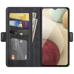 Per Samsung Galaxy A22 4G Custodia in pelle a vibrazione orizzontale con fibbia magnetica a doppio lato con supporto e slot per carte e portafoglio