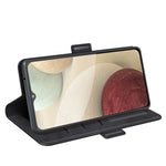 Per Samsung Galaxy A22 4G Custodia in pelle a vibrazione orizzontale con fibbia magnetica a doppio lato con supporto e slot per carte e portafoglio