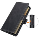 Per Samsung Galaxy A22 4G Custodia in pelle a vibrazione orizzontale con fibbia magnetica a doppio lato con supporto e slot per carte e portafoglio