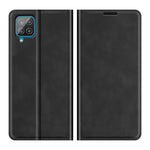 Per Samsung Glaxy A22 4G Retro-skin Business Custodia in pelle con ventosa magnetica con supporto e slot per schede e portafoglio, For Glaxy A22 4G