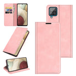 Per Samsung Glaxy A22 4G Retro-skin Business Custodia in pelle con ventosa magnetica con supporto e slot per schede e portafoglio, For Glaxy A22 4G