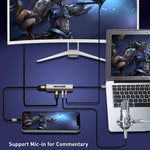 Z39A HDMI/F + Microphone HDMI/F + Audio + 4K USB Capture Card, Support Windows Android Linux and MacOS etc., Z39A