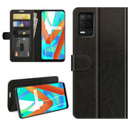 Per OPPO Realme V13 5G / Realme 8 5G / Q3i 5G / Q3 5G R64 Texture Custodia protettiva a vibrazione orizzontale singola con supporto e slot per schede e portafoglio e cornice per foto
