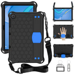 Design a nido d'ape Materiale EVA + PC Guscio protettivo anticaduta a quattro angoli con cinturino, For Huawei MediaPad T10 9.7 / T10 10.1