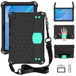 Design a nido d'ape Materiale EVA + PC Guscio protettivo anticaduta a quattro angoli con cinturino, For Huawei MediaPad T10 9.7 / T10 10.1