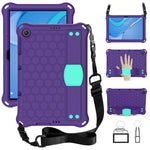 Design a nido d'ape Materiale EVA + PC Guscio protettivo anticaduta a quattro angoli con cinturino, For Huawei MediaPad T10 9.7 / T10 10.1