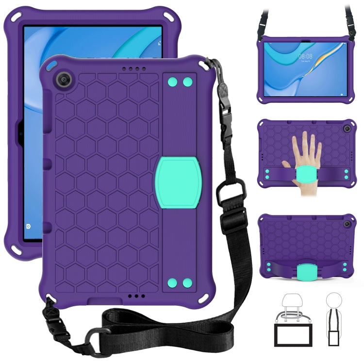 Design a nido d'ape Materiale EVA + PC Guscio protettivo anticaduta a quattro angoli con cinturino, For Huawei MediaPad T10 9.7 / T10 10.1
