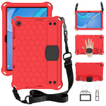 Design a nido d'ape Materiale EVA + PC Guscio protettivo anticaduta a quattro angoli con cinturino, For Huawei MediaPad T10 9.7 / T10 10.1