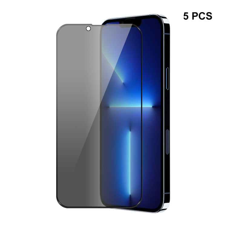 5 PCS ENKAY Hat-Prince Full Coverage 28 Gradi Protezione per lo schermo per la privacy Pellicola in vetro temperato anti-spia, For iPhone 13 mini, For iPhone 13 / 13 Pro, For iPhone 13 Pro Max