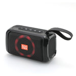 T&G TG193 Altoparlante portatile Bluetooth Luce LED Subwoofer esterno impermeabile Supporto TF Card / Radio FM / AUX