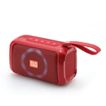 T&G TG193 Altoparlante portatile Bluetooth Luce LED Subwoofer esterno impermeabile Supporto TF Card / Radio FM / AUX