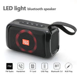 T&G TG193 Altoparlante portatile Bluetooth Luce LED Subwoofer esterno impermeabile Supporto TF Card / Radio FM / AUX