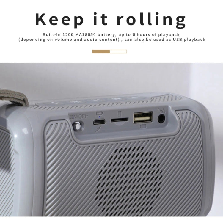 T&G TG193 Altoparlante portatile Bluetooth Luce LED Subwoofer esterno impermeabile Supporto TF Card / Radio FM / AUX