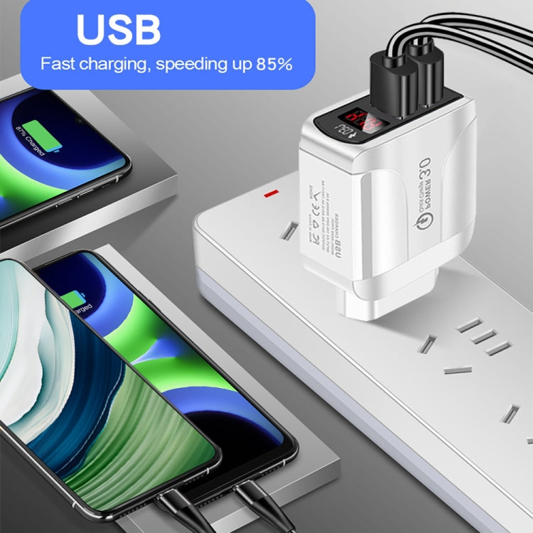 Caricabatterie rapido QC3.0 USB con cavo Micro USB 20W