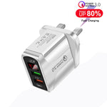 Caricabatterie rapido QC3.0 USB con cavo Micro USB 1m