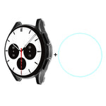 ENKAY Hat-Prince Full Coverage Custodia morbida trasparente TPU HD Clear Cover + protezione in vetro temperato, For Samsung Galaxy Watch4 Classic 42mm, For Samsung Watch4 Classic 46mm
