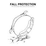 ENKAY Hat-Prince Full Coverage Custodia morbida trasparente TPU HD Clear Cover + protezione in vetro temperato, For Samsung Galaxy Watch4 Classic 42mm, For Samsung Watch4 Classic 46mm