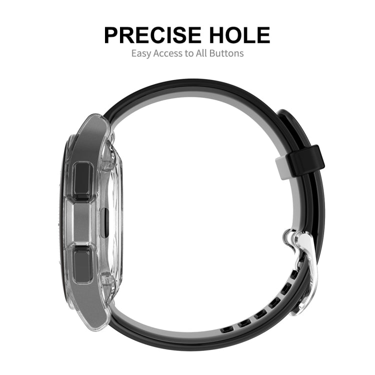 ENKAY Hat-Prince Full Coverage Custodia morbida trasparente TPU HD Clear Cover + protezione in vetro temperato, For Samsung Galaxy Watch4 Classic 42mm, For Samsung Watch4 Classic 46mm