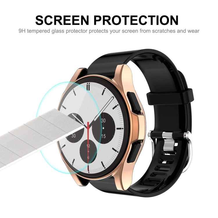 ENKAY Per Samsung Galaxy Watch4 Classic 42mm ENKAY Hat-Prince Copertura completa Placca Custodia morbida TPU HD Cover trasparente + Protezione in vetro temperato, For Samsung Galaxy Watch4 Classic 42mm