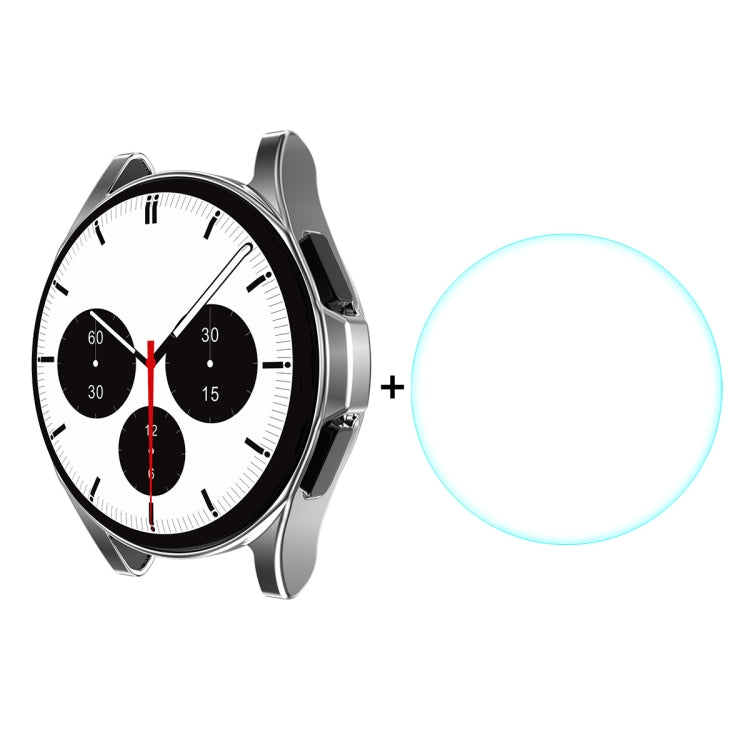 Per Samsung Galaxy Watch4 Classic 46mm ENKAY Hat-Prince Copertura completa Placca Custodia morbida TPU HD Cover trasparente + Protezione in vetro temperato, For Samsung Galaxy Watch4 Classic 46mm