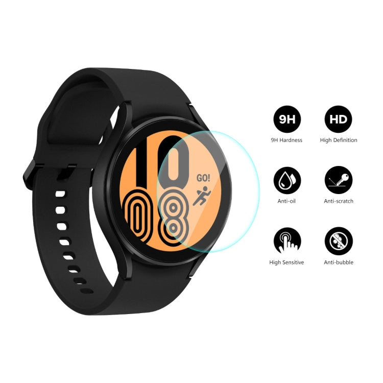 Per Samsung Galaxy Watch4 44mm ENKAY Hat-Prince 0.2mm 9H 2.15D Pellicola protettiva per schermo in vetro temperato con bordo curvo, 1 PCS, 2 PCS, 5 PCS, 10 PCS