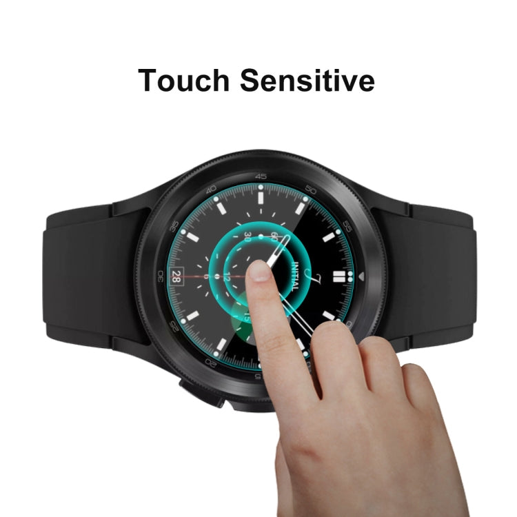 Per Samsung Galaxy Watch4 Classic 46mm ENKAY Hat-Prince 0.2mm 9H 2.15D Pellicola protettiva per schermo in vetro temperato con bordo curvo, 1 PCS, 2 PCS, 5 PCS, 10 PCS