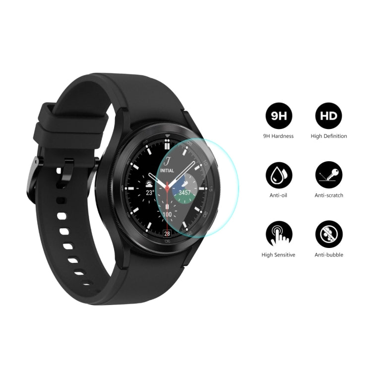 Per Samsung Galaxy Watch4 Classic 42mm ENKAY Hat-Prince 0.2mm 9H 2.15D Pellicola protettiva per schermo in vetro temperato con bordo curvo, 1 PCS, 2 PCS, 5 PCS, 10 PCS