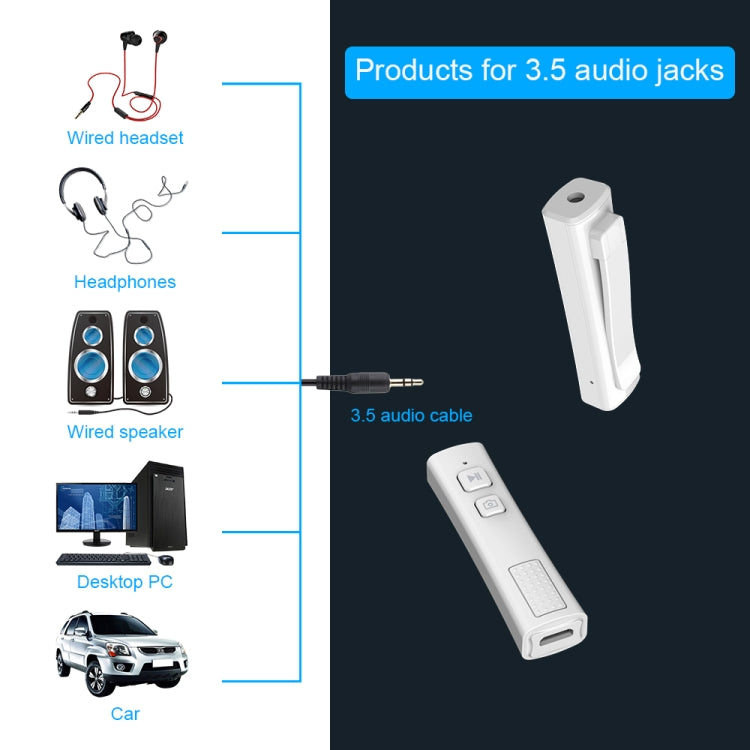 Ricevitore audio Bluetooth 5.0 per auto con microfono