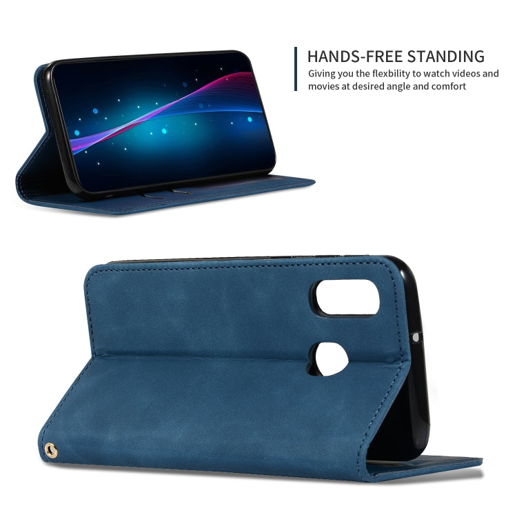 Retro Skin Feel Business Custodia in Pelle Flip Orizzontale Magnetica per Samsung Galaxy A40